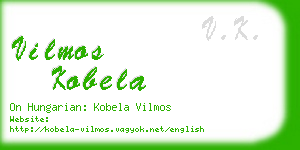 vilmos kobela business card